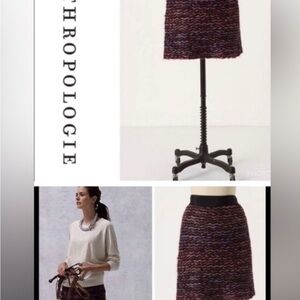 Anthropologie Purple and Black Mini Skirt
